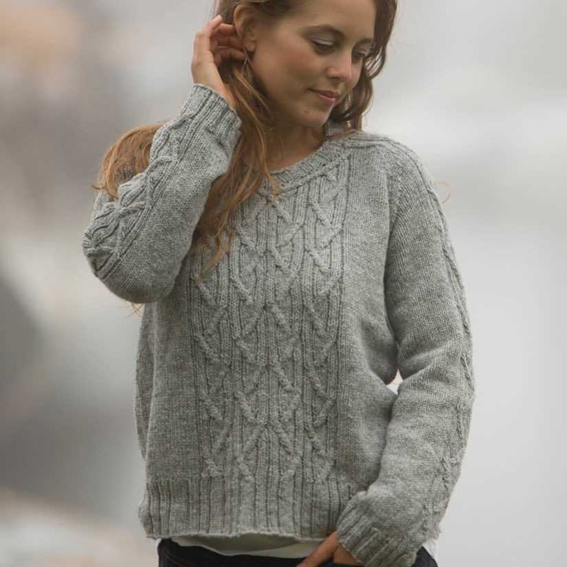 Free v neck jumper knitting pattern