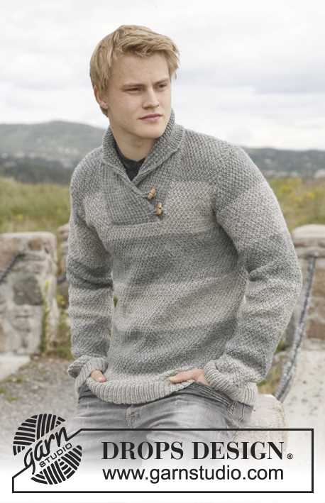 Shawl collar sweater knitting pattern