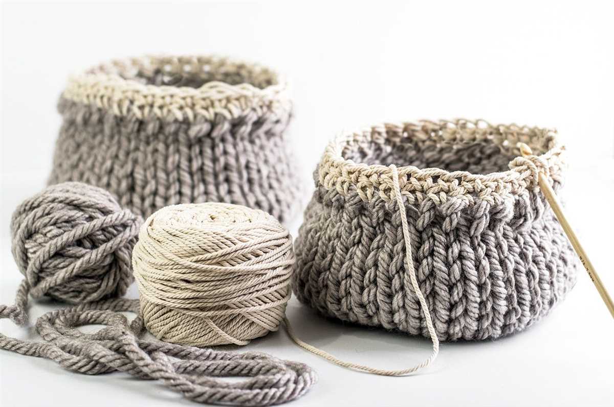 Knitted basket patterns
