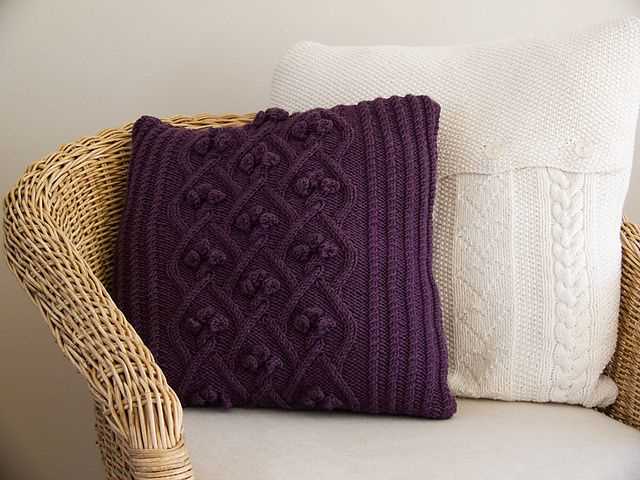 Free knitting pattern cushion cover chunky wool