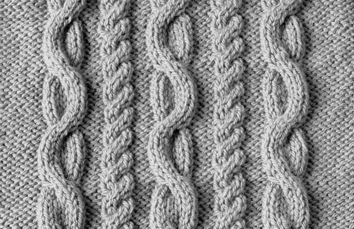 Cable knit square pattern