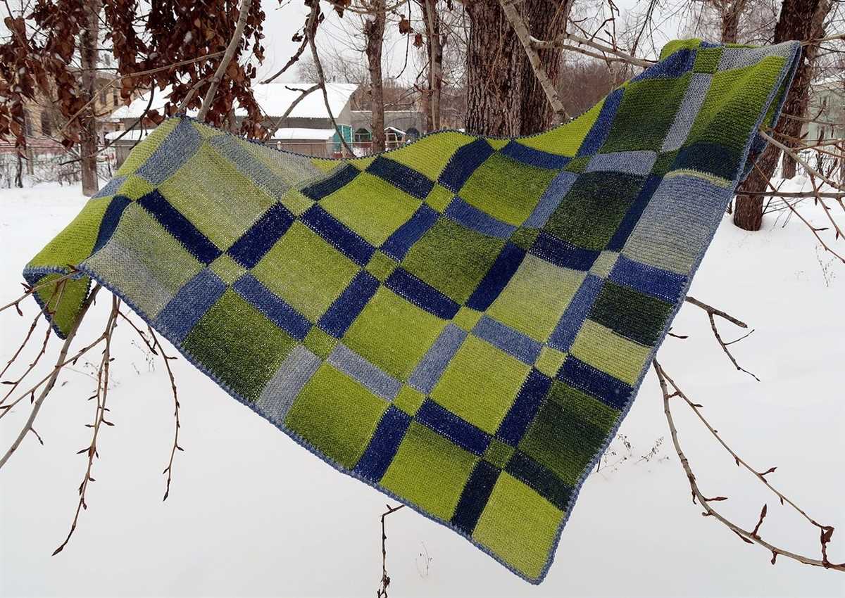 Patchwork scarf knitting pattern