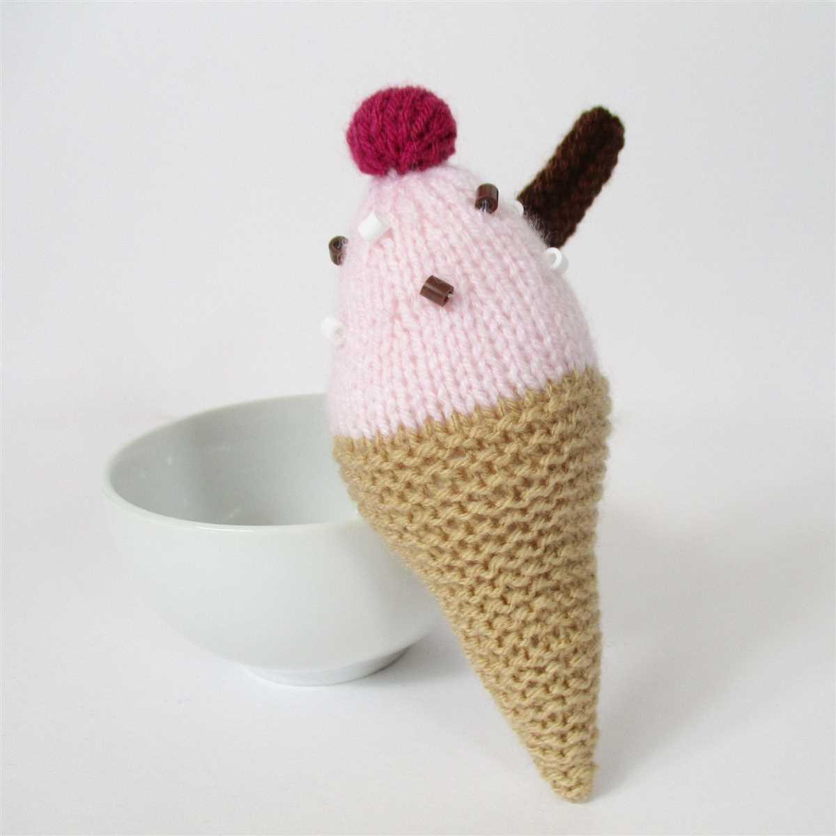 Ice cream knitting pattern