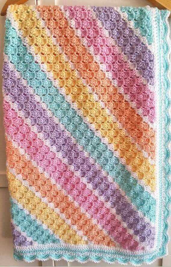 Corner to corner knit baby blanket pattern