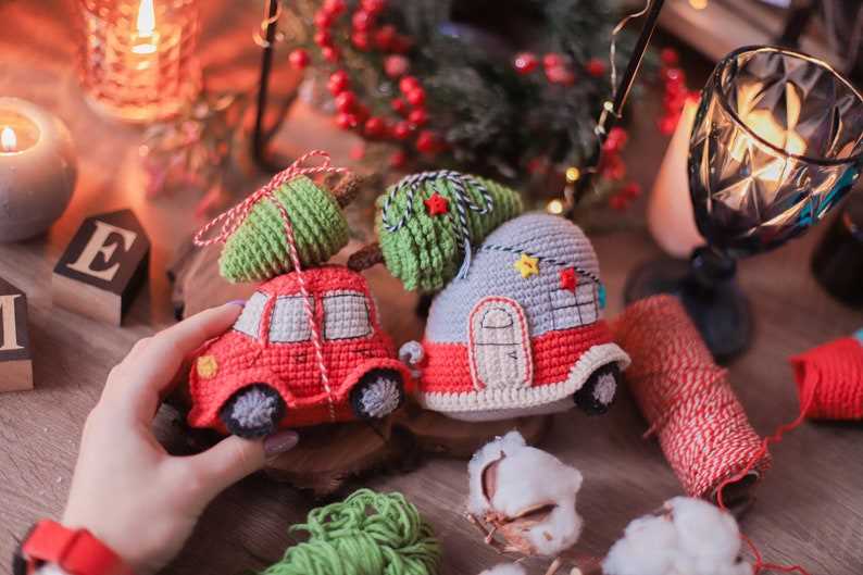 Knitted toy car pattern