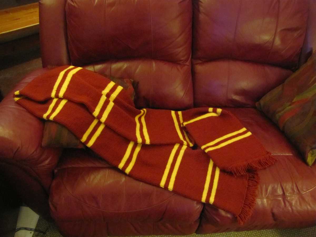 Gryffindor scarf knit pattern