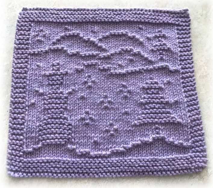 Christmas knit dishcloth pattern