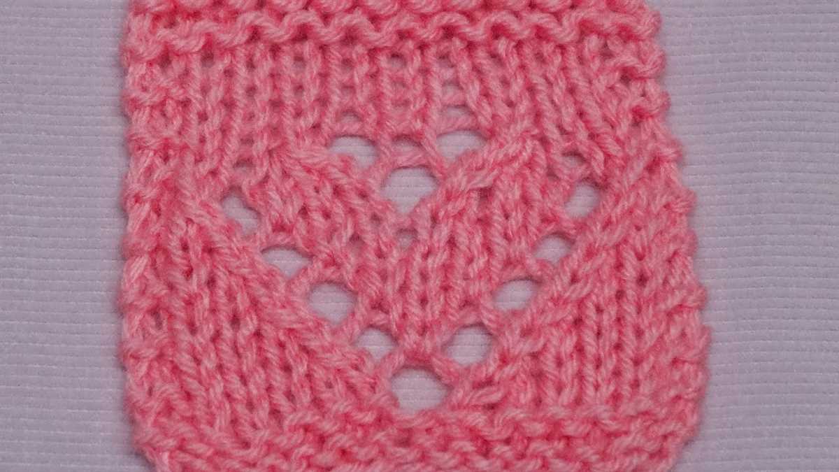 Heart lace knitting pattern