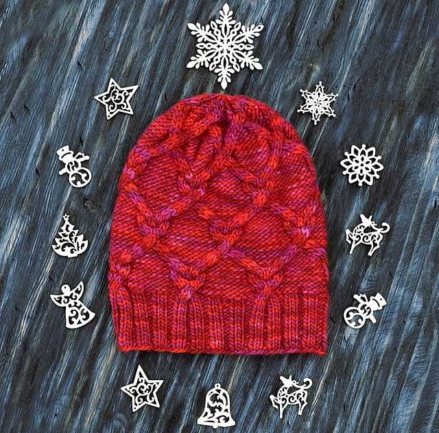 Heart hat knitting pattern free
