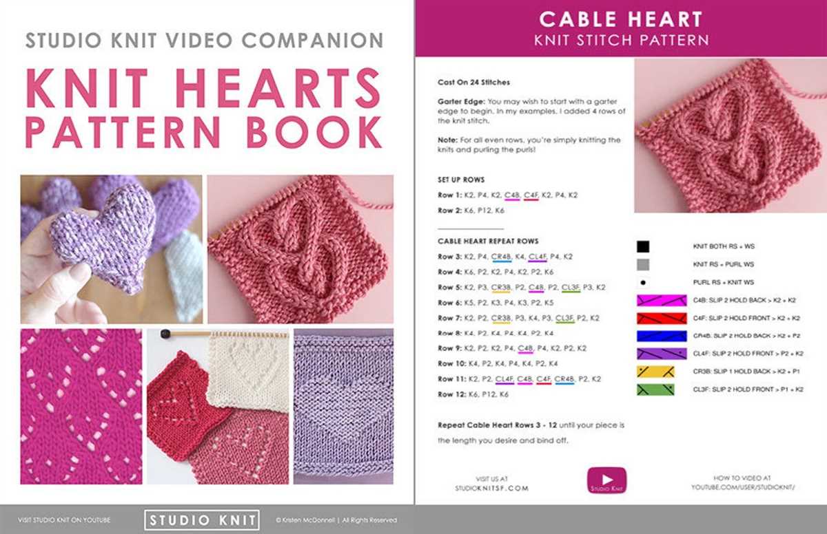 Heart knitting patterns