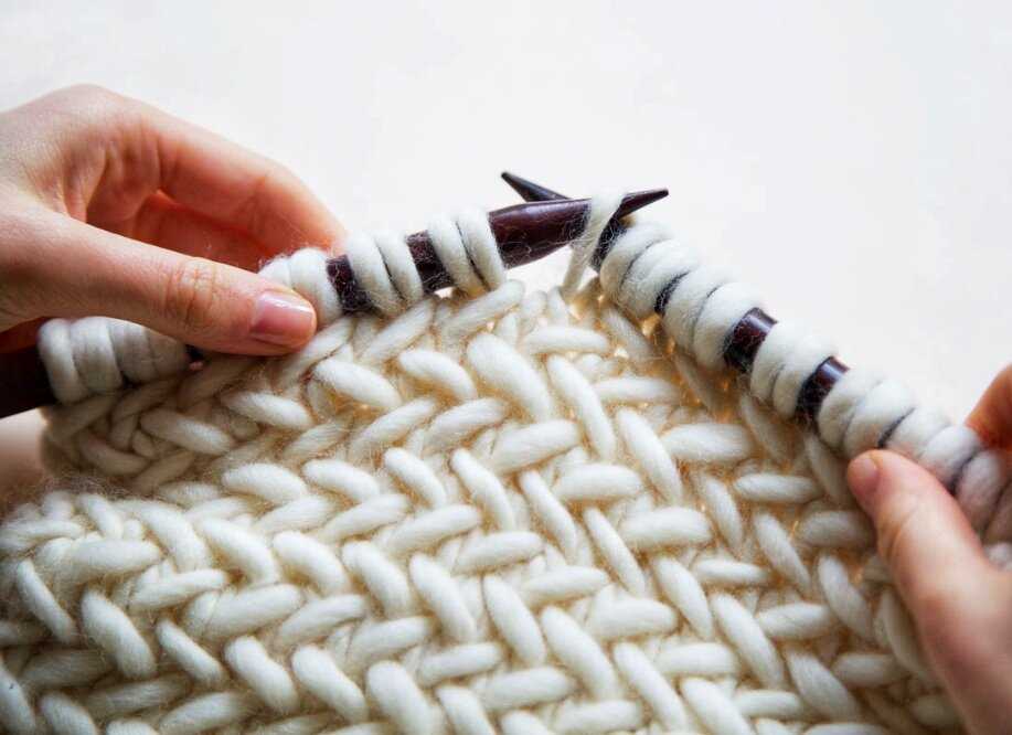 Herringbone knit stitch blanket pattern