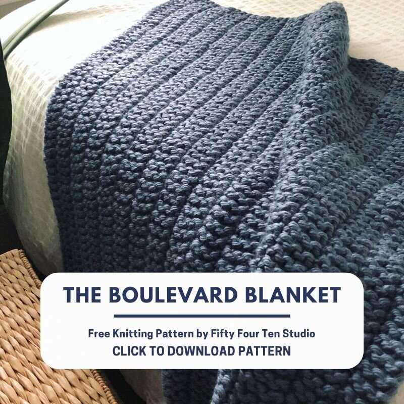 Herringbone knit blanket pattern free