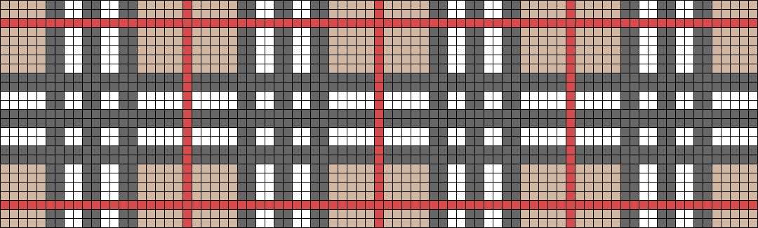 Knit plaid pattern