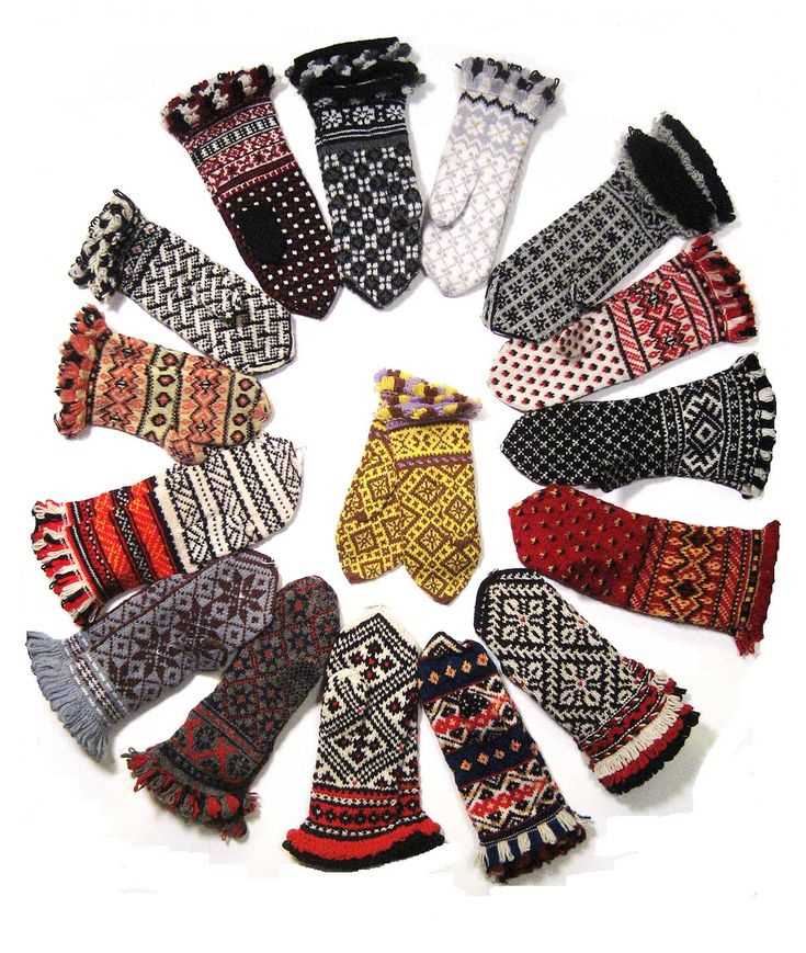 Nordic mittens knitting pattern