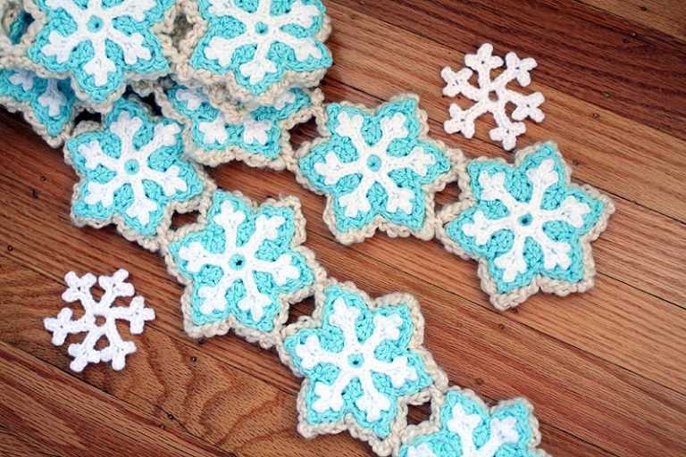 How to knit snowflake pattern