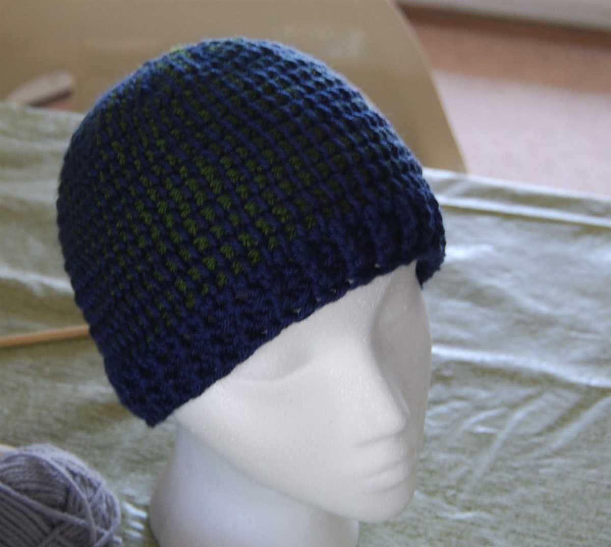 Ribbed brim knit hat pattern