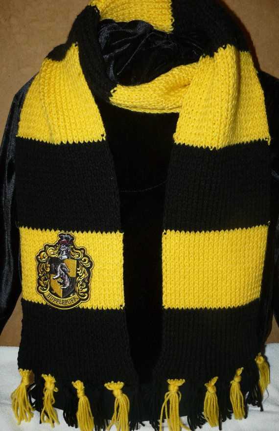 Hufflepuff scarf knitting pattern