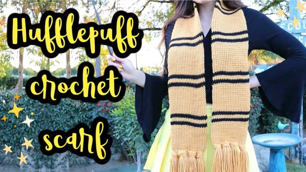 Hufflepuff scarf knitting pattern