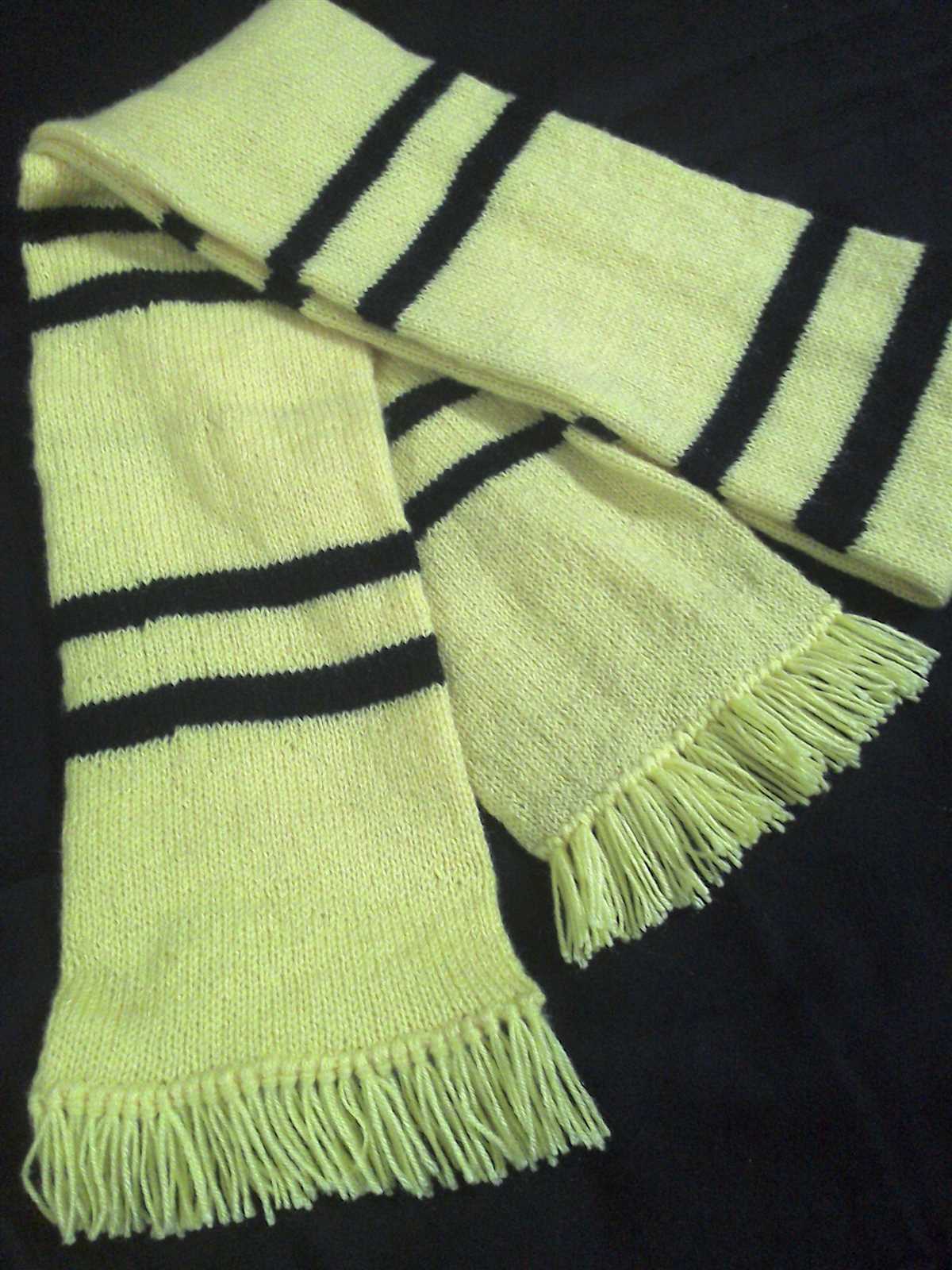 Hufflepuff scarf knitting pattern