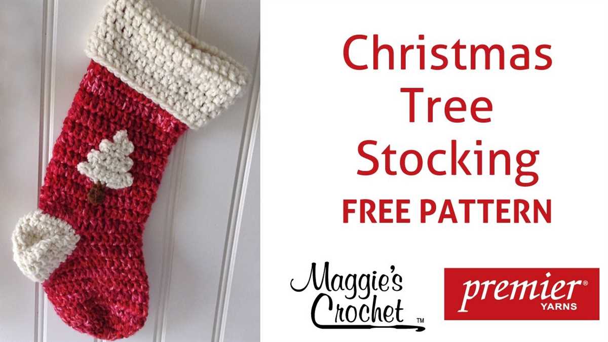 Knitted christmas tree stocking pattern