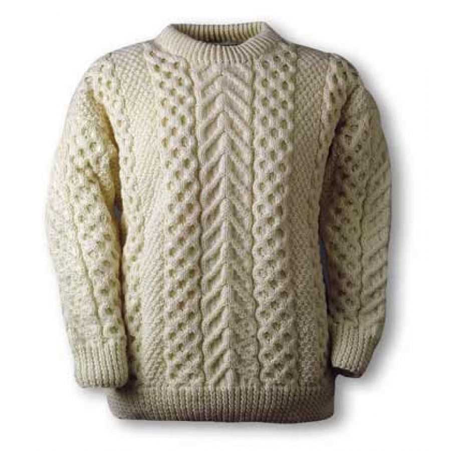 Irish fisherman knit sweater pattern