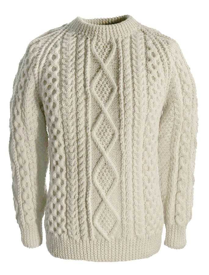 Irish fisherman knit sweater pattern