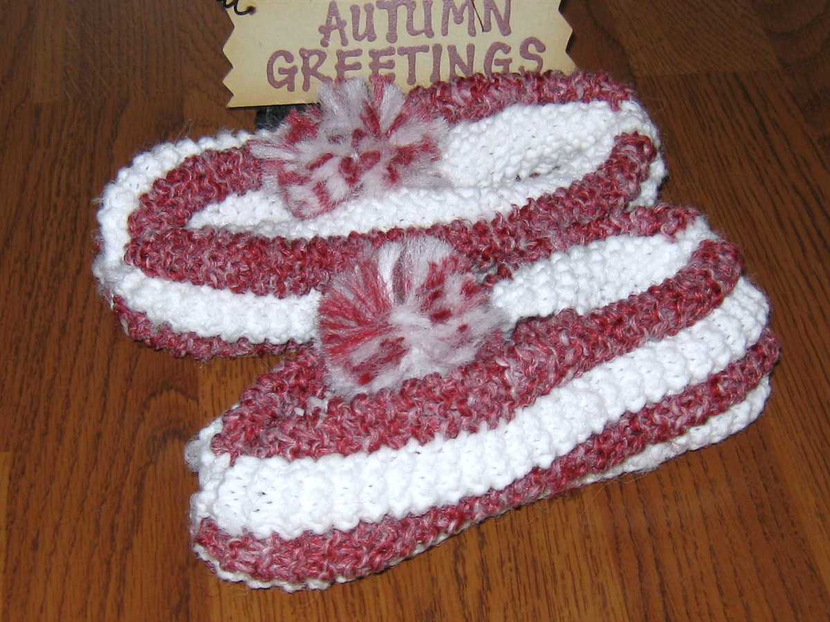 Phentex slippers knitting pattern