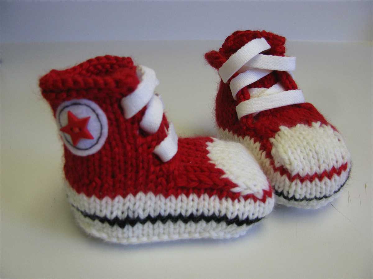 Converse slippers knitting pattern