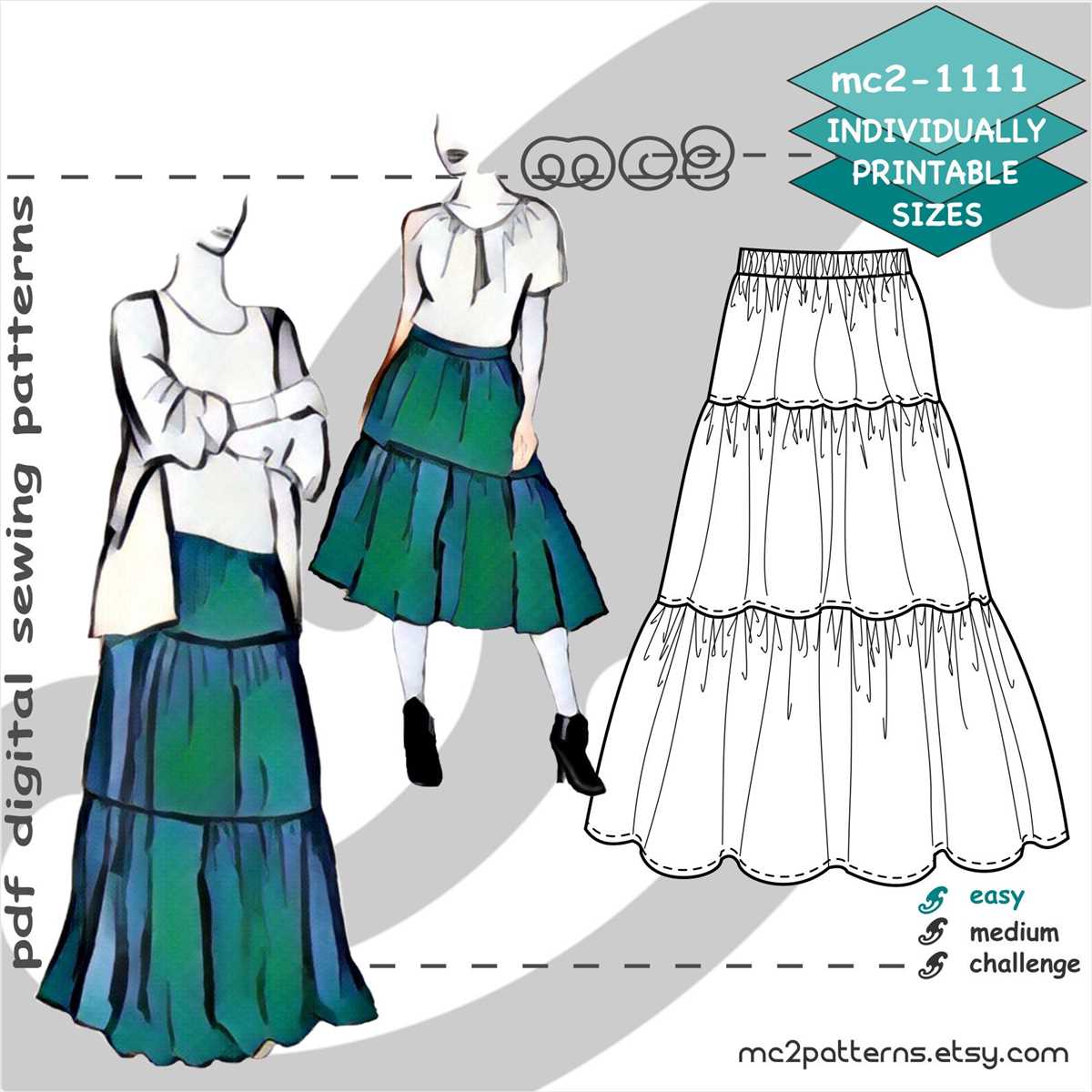 Jersey knit skirt pattern free