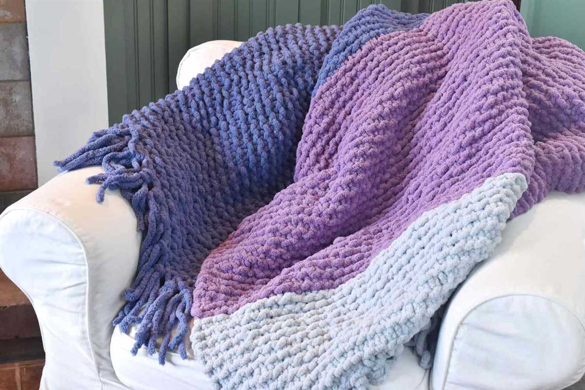 Jumbo yarn blanket knitting pattern
