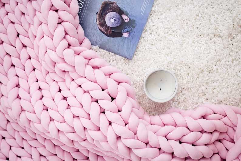 Jumbo yarn blanket knitting pattern