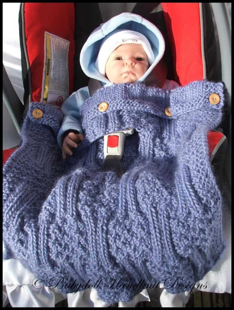 Knitted car seat blanket free pattern