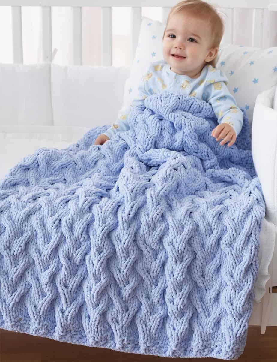 Free printable knitting patterns for baby blankets uk
