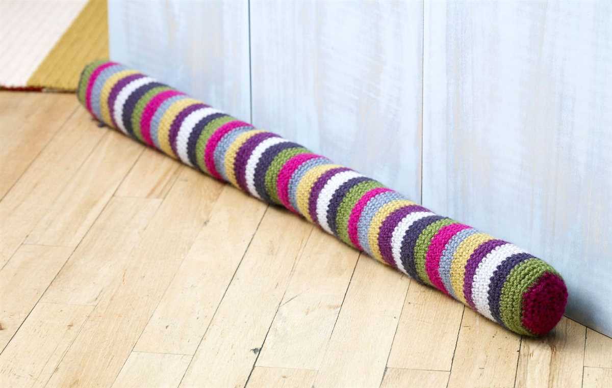 Knitted draft stopper pattern