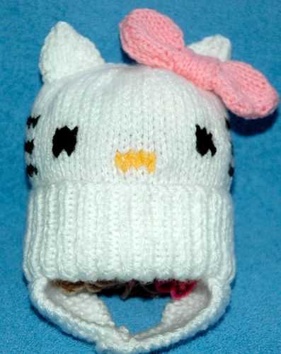 Kitty cat hat knitting pattern
