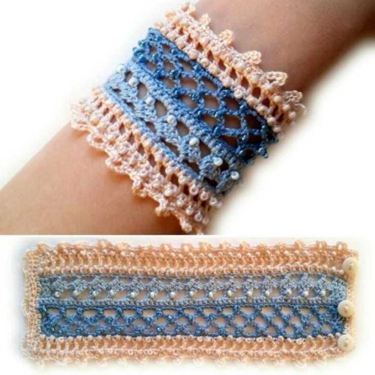 Knit beaded bracelet pattern