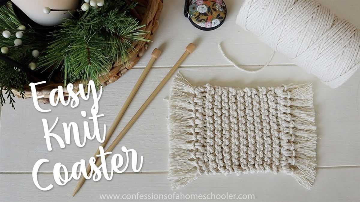 Knit coaster free pattern