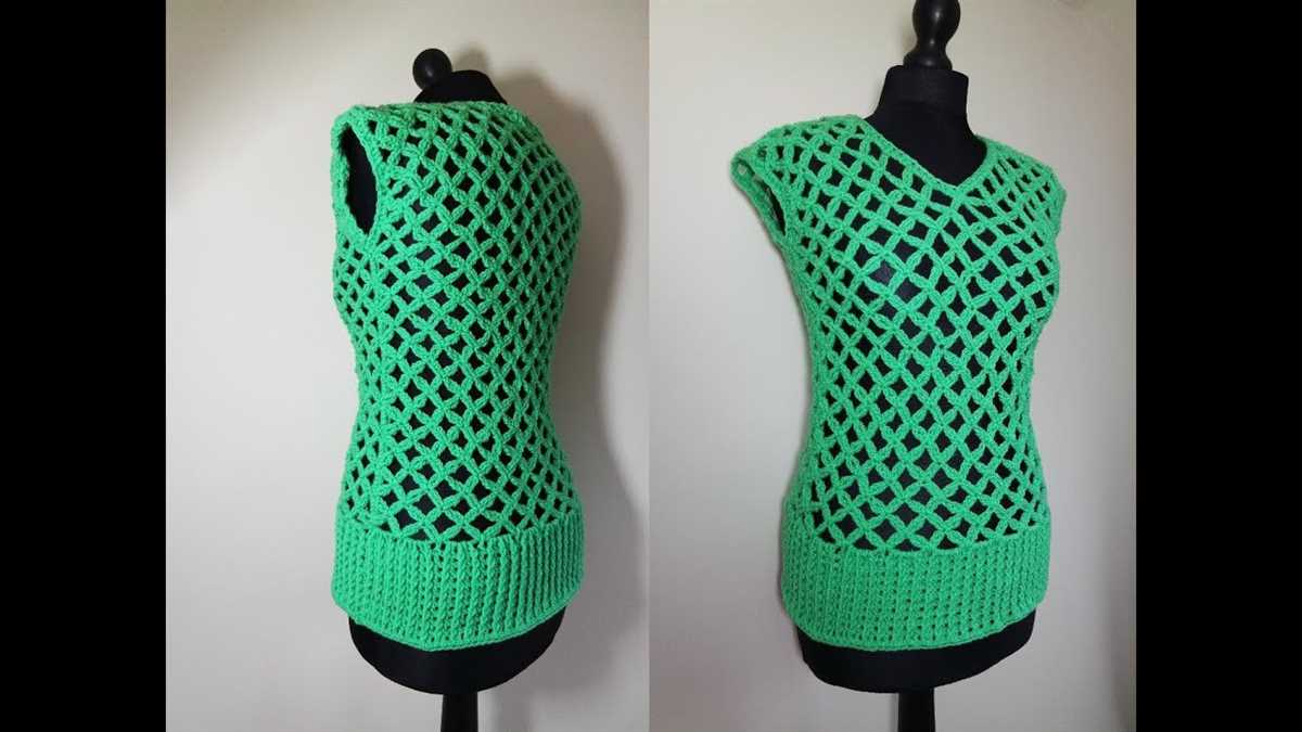 Knit mesh top pattern