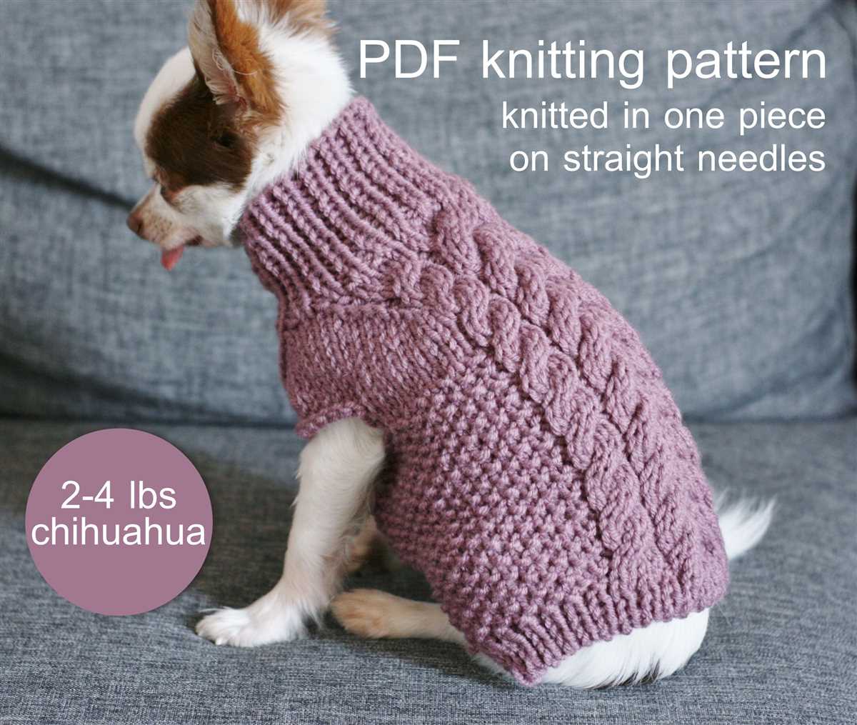 Knit dog sweater pattern chihuahua