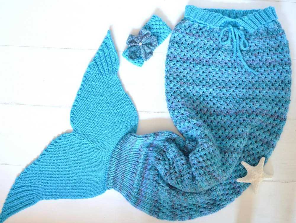 Knit mermaid tail blanket pattern