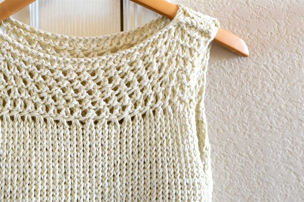 Knit mesh top pattern