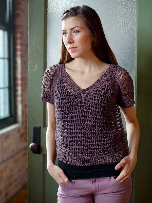 Knit mesh top pattern