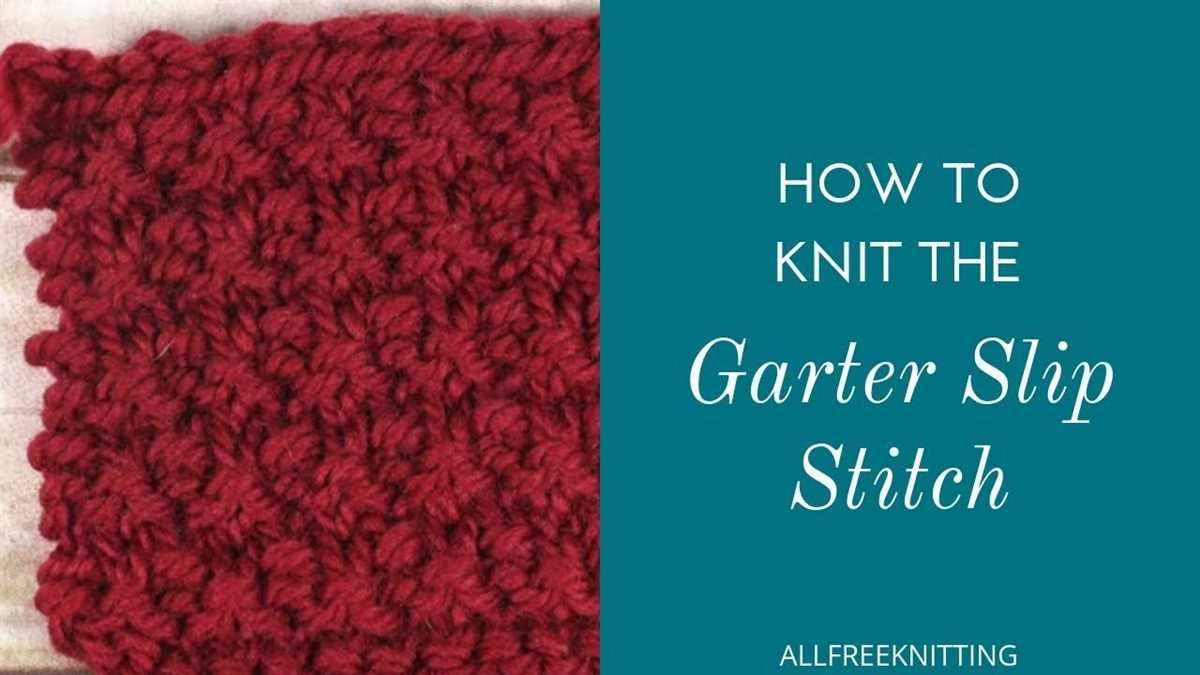 Knit one slip one pattern