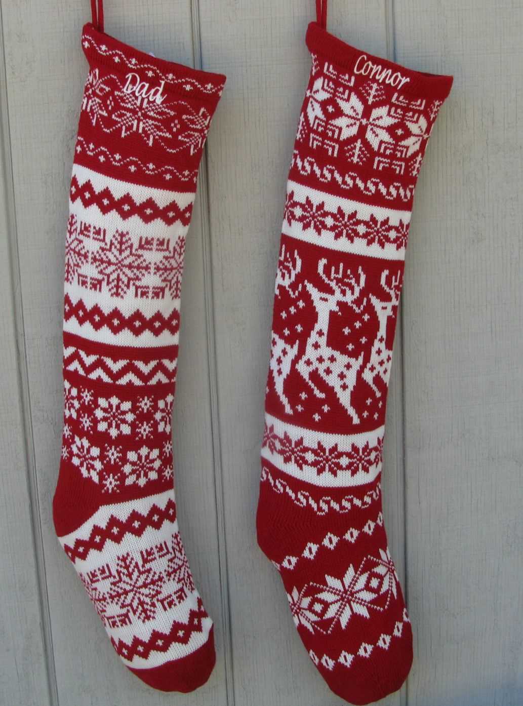 Knit patterns christmas stockings