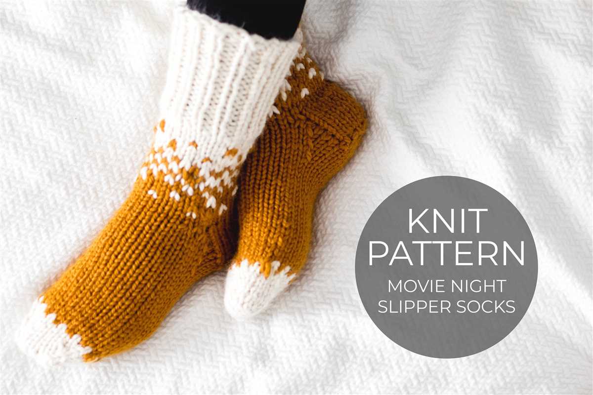 Knit slipper socks pattern