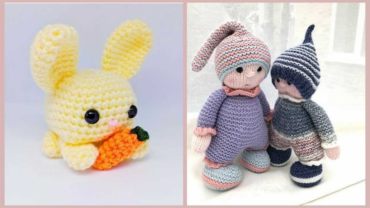Knit square bunny pattern