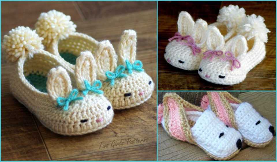 Knitted bunny slippers pattern free