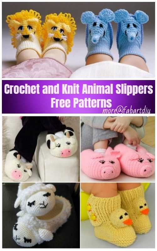 Knitted children's slippers pattern