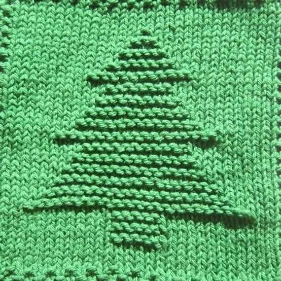 Knitted christmas tree dishcloth patterns free