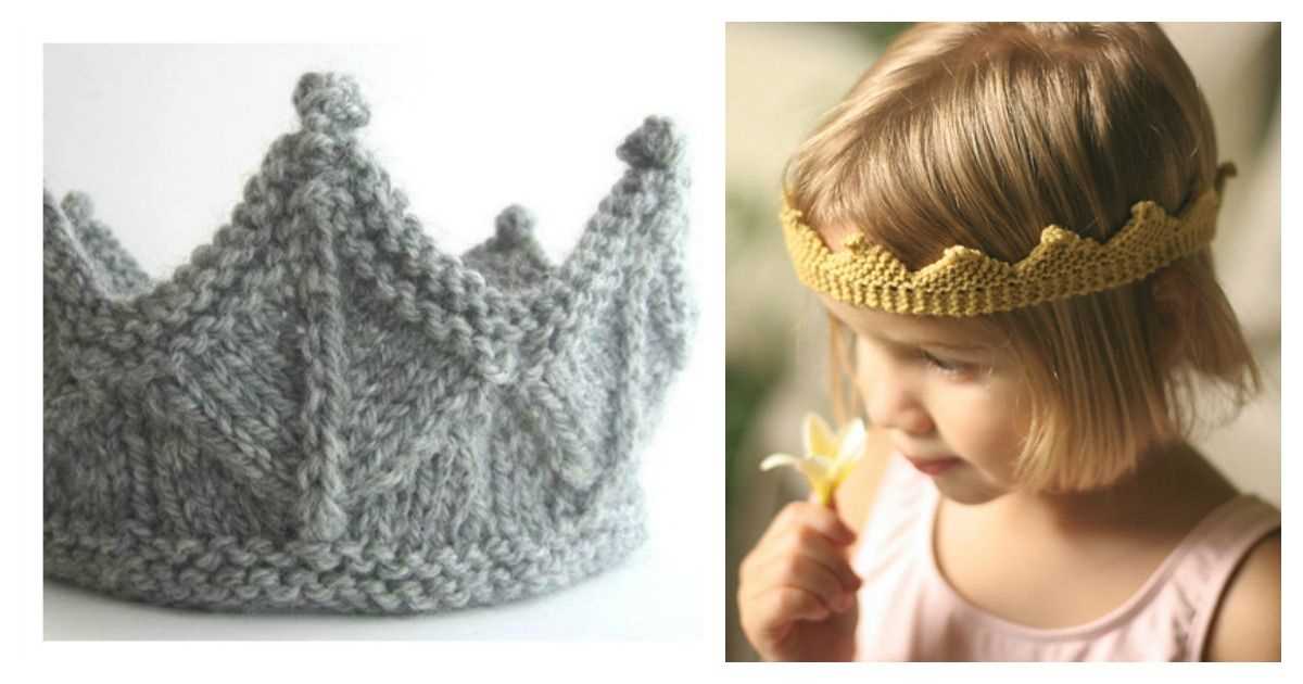 Knitted crown hat pattern